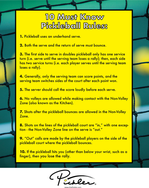 pickleball league rules